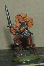 Kallisti as a fighter miniature, used in a couple of table-top sessions of Saturnalia.